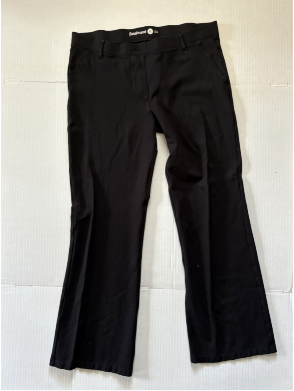 Betabrand Straight Leg Dress Pant | Black | Women's XL Stretchy Soft - Picture 1 of 7